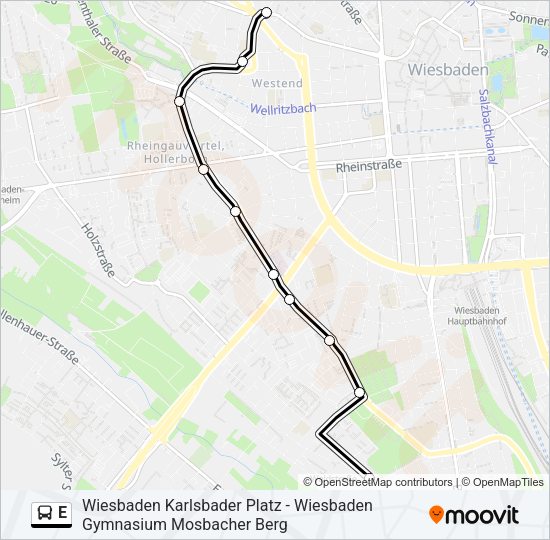 E Bus Line Map