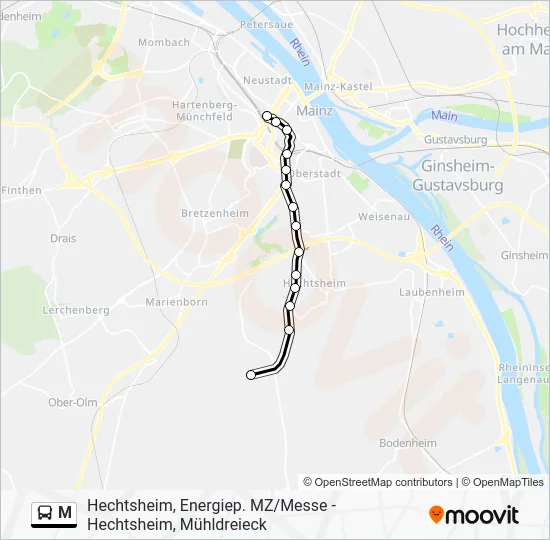 M Bus Line Map