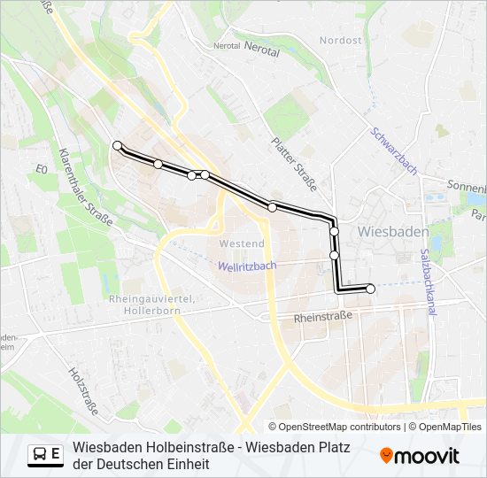 E Bus Line Map