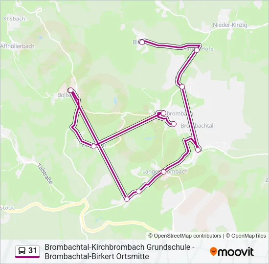 31 Bus Line Map