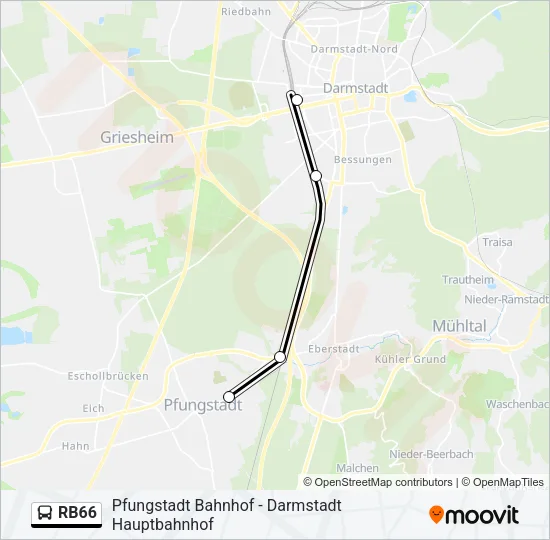 RB66 Bus Line Map
