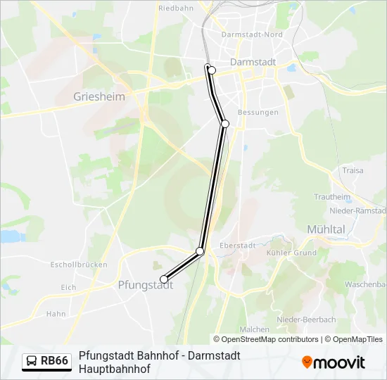 RB66 Bus Line Map