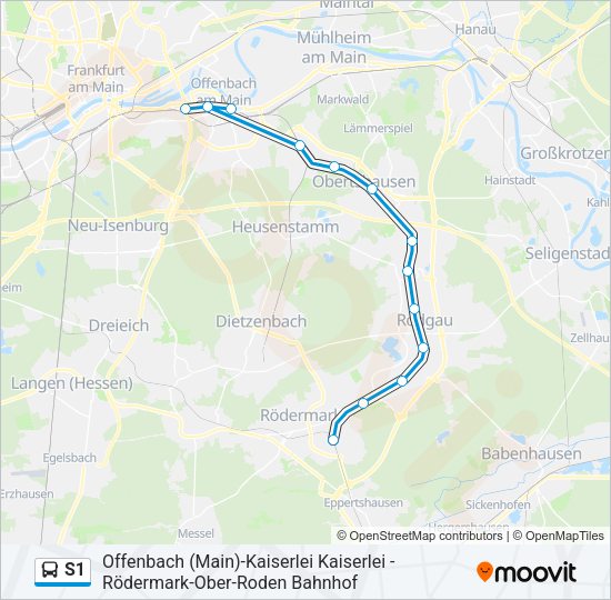 S1 Bus Line Map