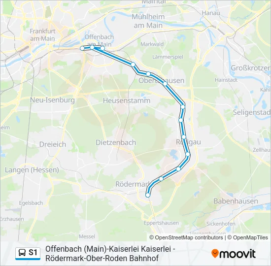 S1 Bus Line Map