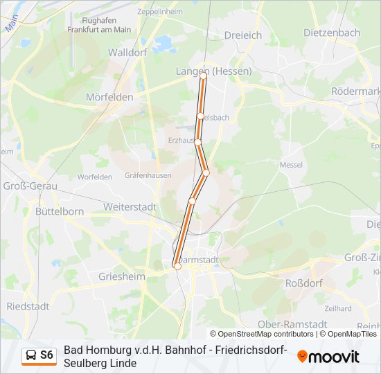 S6 Bus Line Map