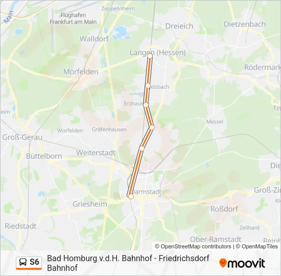 S6 Bus Line Map