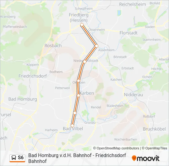 S6 Bus Line Map