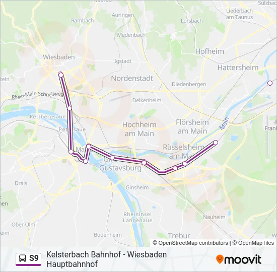 S9 Bus Line Map