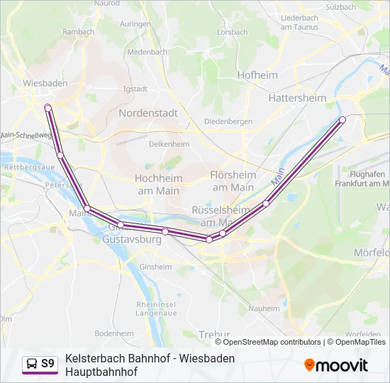 S9 Bus Line Map