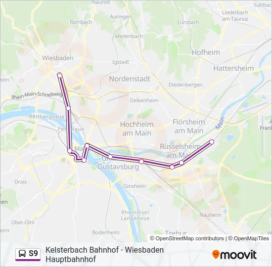 S9 Bus Line Map