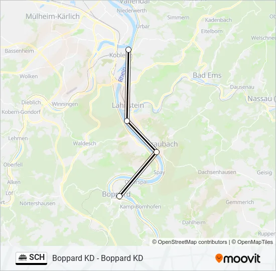 SCH Ferry Line Map