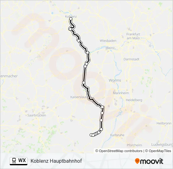 WX Train Line Map