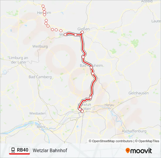 RB40 Train Line Map