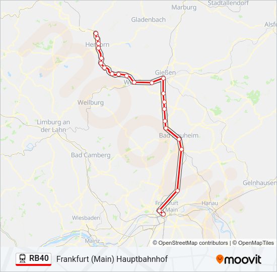 RB40 Train Line Map