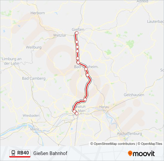 RB40 Train Line Map