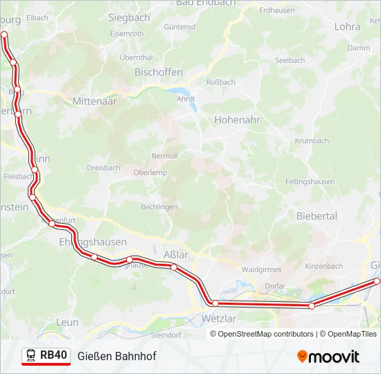 RB40 Train Line Map