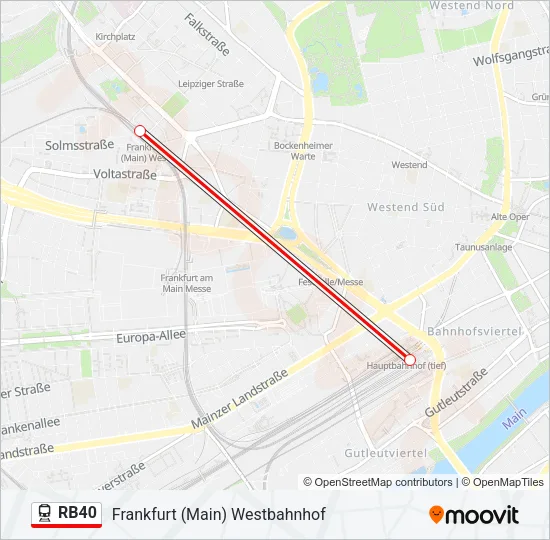 RB40 Train Line Map