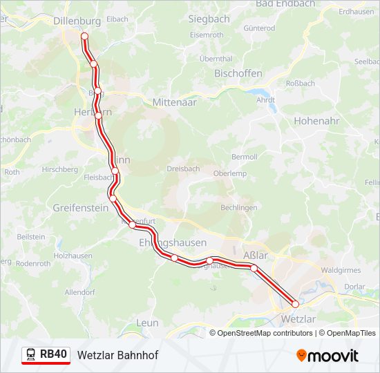 RB40 Train Line Map