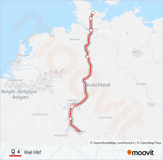 4 Train Line Map