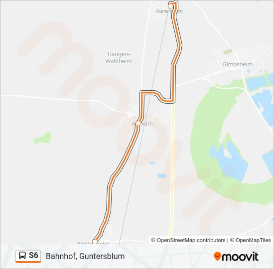 S6 Bus Line Map