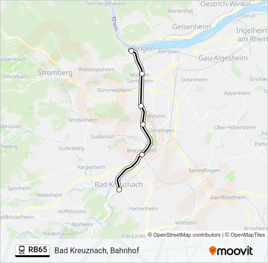 RB65 Train Line Map