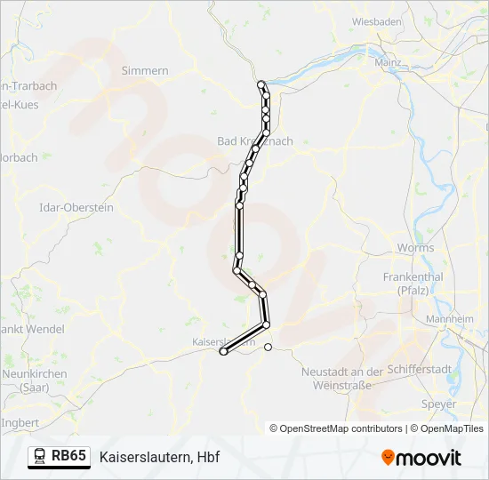 RB65 Train Line Map