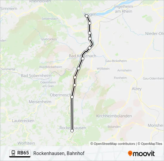 RB65 Train Line Map