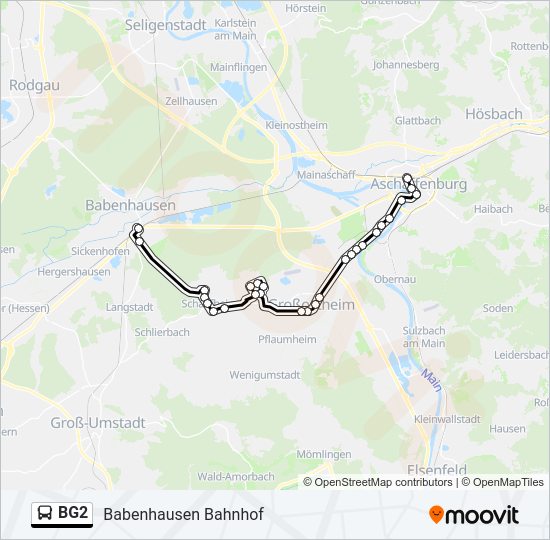 BG2 Bus Line Map