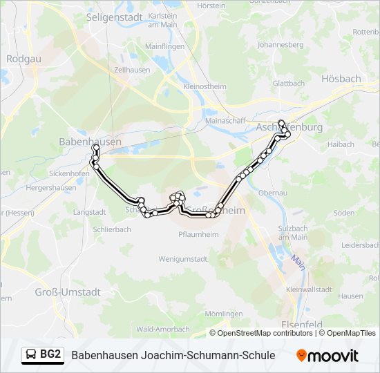 BG2 Bus Line Map