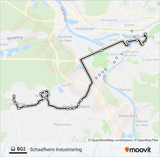 BG2 Bus Line Map