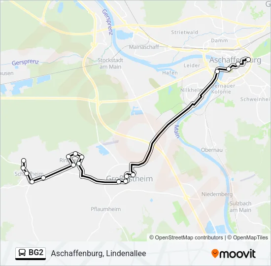 BG2 Bus Line Map