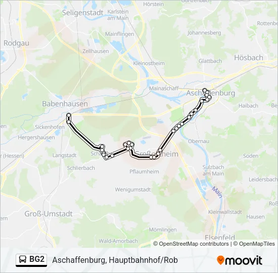 BG2 Bus Line Map