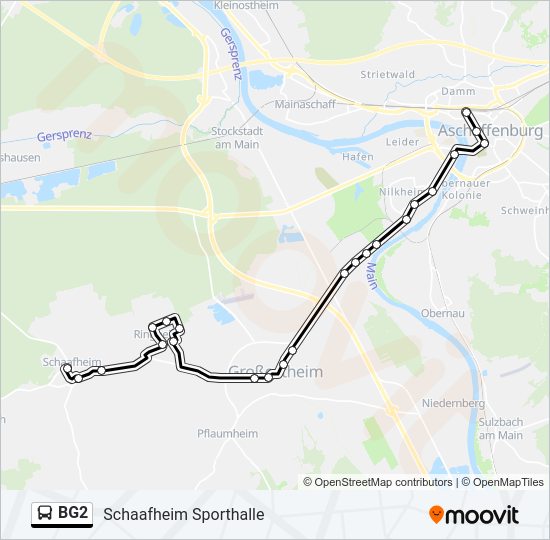 BG2 Bus Line Map
