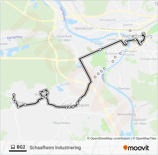 BG2 Bus Line Map