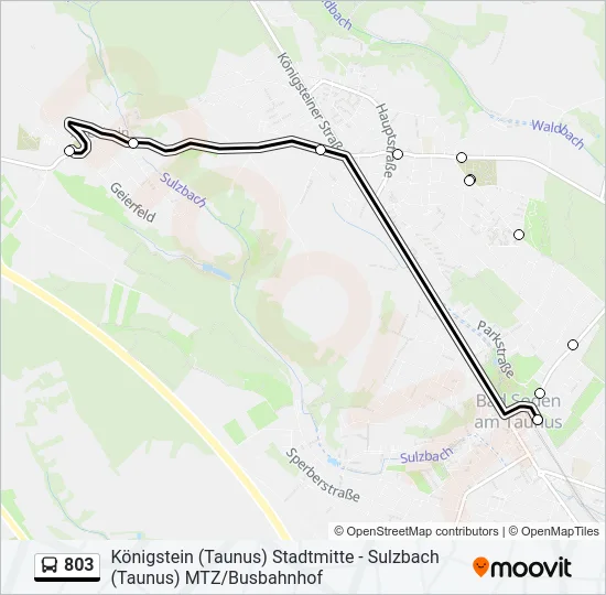 803 Bus Line Map