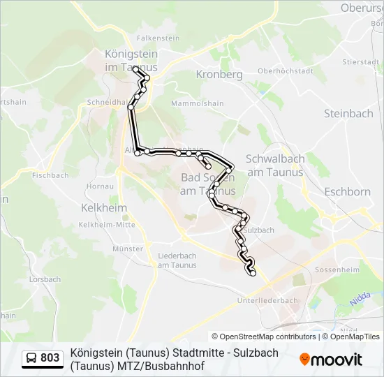 803 Bus Line Map