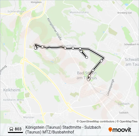 803 Bus Line Map