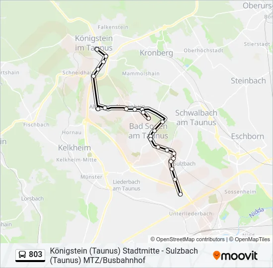 803 Bus Line Map