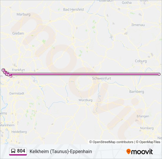 804 Bus Line Map
