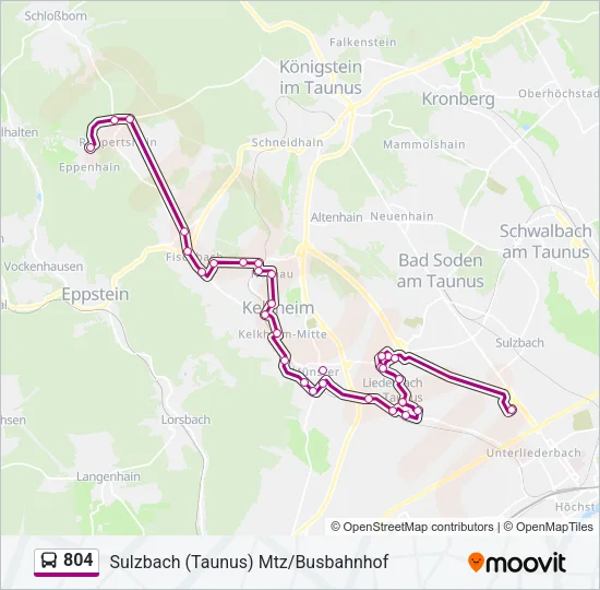 804 Bus Line Map