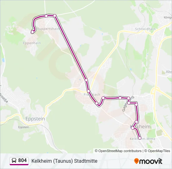804 Bus Line Map