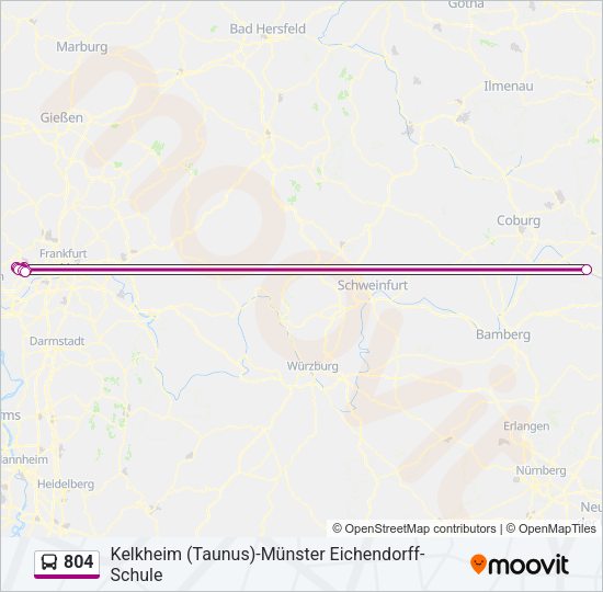 804 Bus Line Map