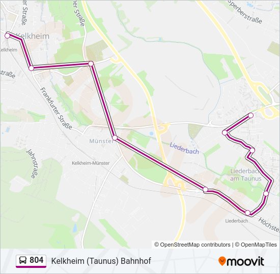 804 Bus Line Map