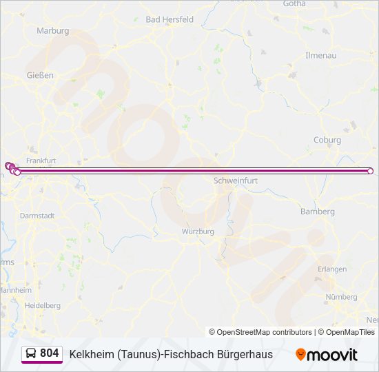 804 Bus Line Map