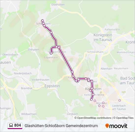 804 Bus Line Map