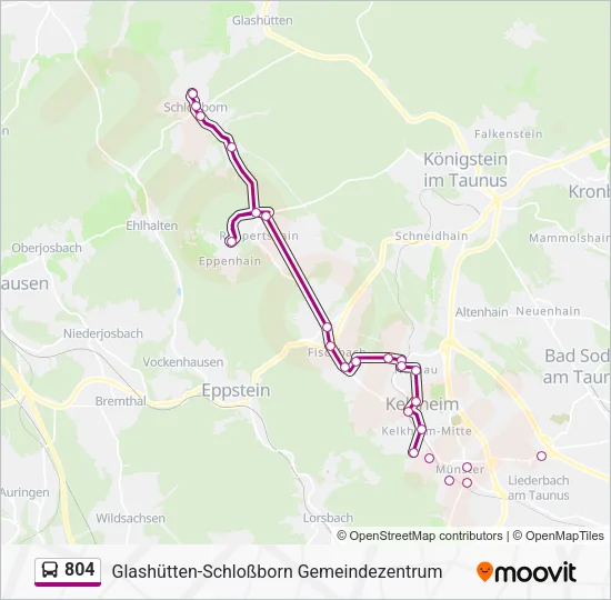 804 Bus Line Map