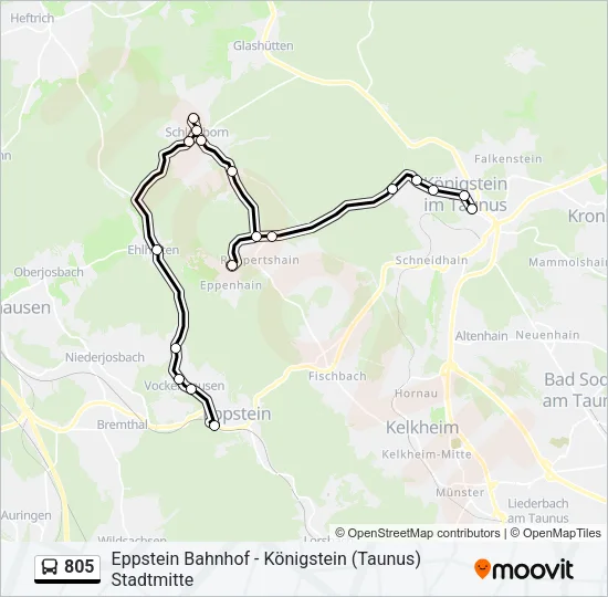 805 Bus Line Map