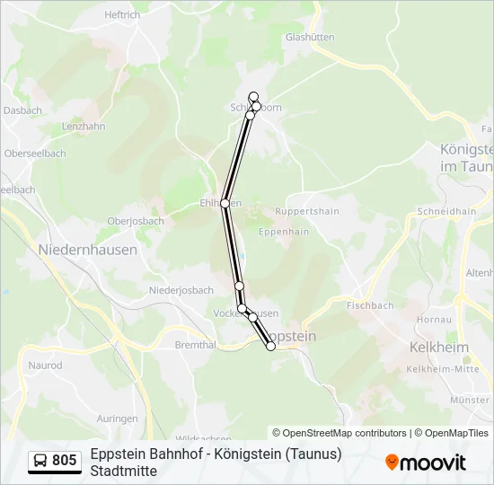 805 Bus Line Map