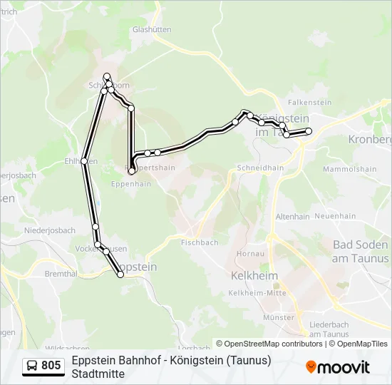 805 Bus Line Map