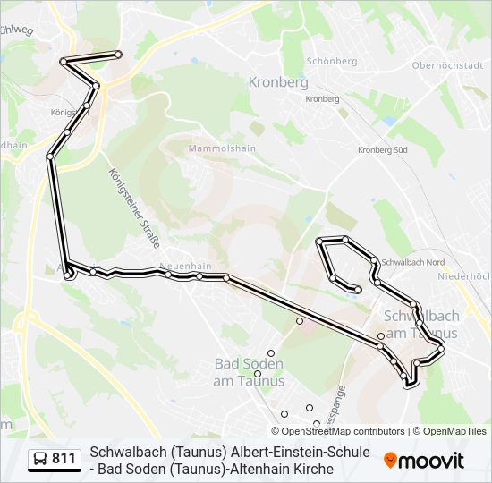 811 Bus Line Map